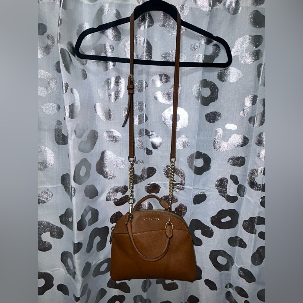 Michael Kors Brown Crossbody Bag with Gold Chain